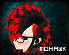 [MO]Black Red Mohawk M