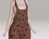 overall flower brown