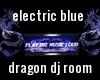 Electric blue dj room