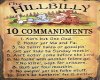 Hillbilly 10 Commandment