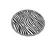 white/blk zebra rug