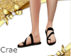 black sandals
