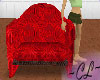 Brocade Red Pose Chair