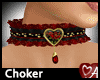 .a Heart Choker Red/BLK