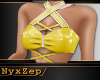 ! YELLOW WET LOOK TOP