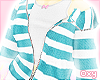♡ blue striped hoodie