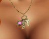 Love Charm Necklace Pink