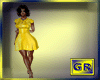 ~GR~Satin Dress-Yellow