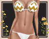 gold white bikini