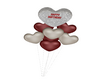 Red Bday Heart Balloons