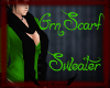 LH~ Grn Scarf Sweater