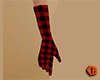 Red Plaid Long Gloves F
