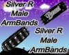 Silver M (R) Armband