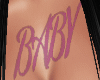 pink baby chest tattoo