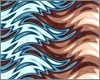 Blue and Brown Wave Rug