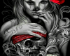 skull girl art