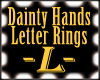 Gold Letter "L" Ring