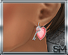 Key to heart earring