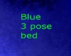 Blue 3 pose bed