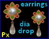 Px Pearls drop earrings