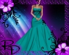 :RD: Teal Floral Gown
