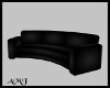 Black Curved Club Couch