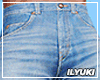 [Y] Plaid Jeans Blue