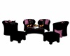 Black & Mauve Patio Set