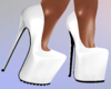 White stiletto heels