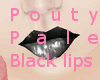 Pouty Pale Black Lips