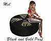 Black and Gold Pouf
