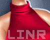 Cropped Neck Short  Red