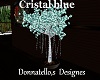 cristal blue lited tree