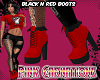 Black N Red Boots