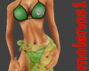 *M* Green Bikini&Bandeau