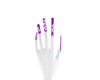 iced purple long nails