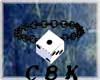 C8K White Die Necklace