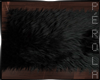 Black Fur Rug 