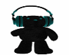 BLACK AND TEAL BEAR