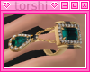 Emerald Cuff Ring - L