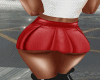 Skirt RL Red  Leather