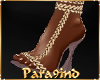 P9)LIZ"Taupe Chain Heels