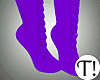 T! Knit Purple Socks