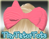 Coral Pink Hair Bow