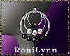 Silver Black Earrings