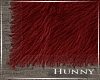 H. Red Fur Rug