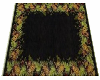 Black w/fall border rug
