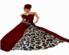 FB DIVA RED LEOPARD GOWN