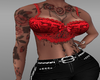 Top Tattoo Red Dentelle