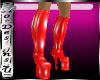 ~H~Latex Boots Red